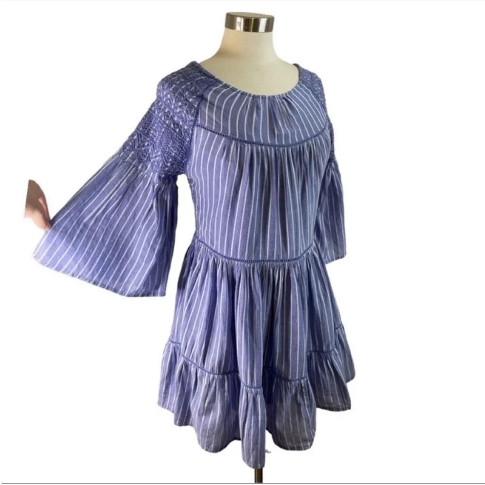 FREE PEOPLE Lola Boho Embroidered Mini Dress size XS